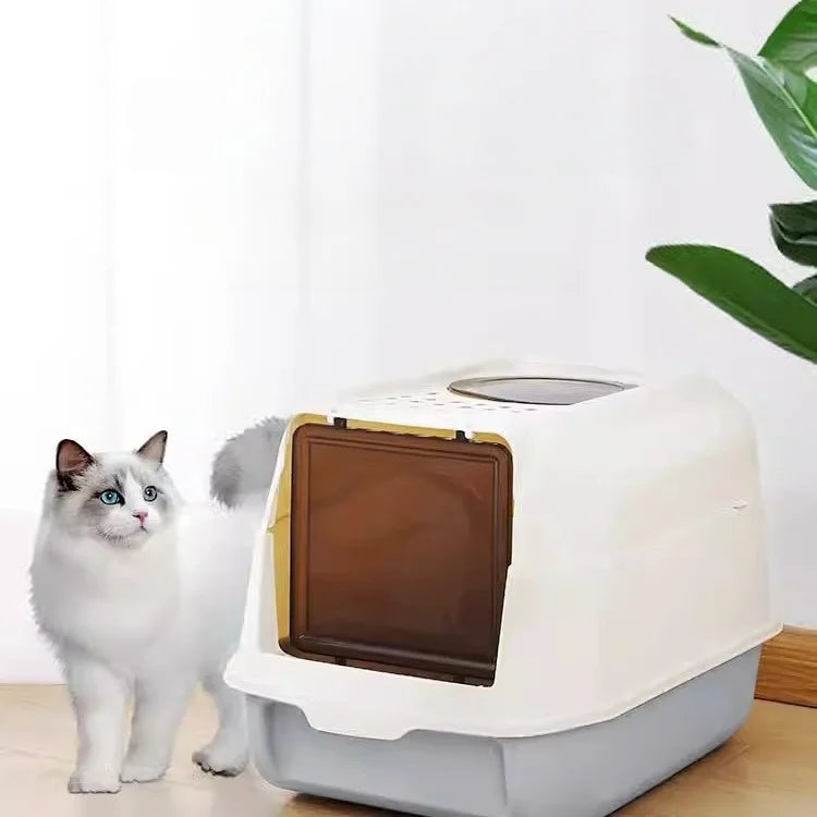 Enclosed Cat Litter Box with Lid