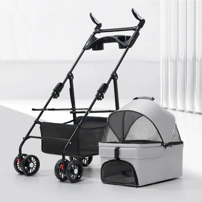 3-in-1 Pet Stroller for Dogs & Cats