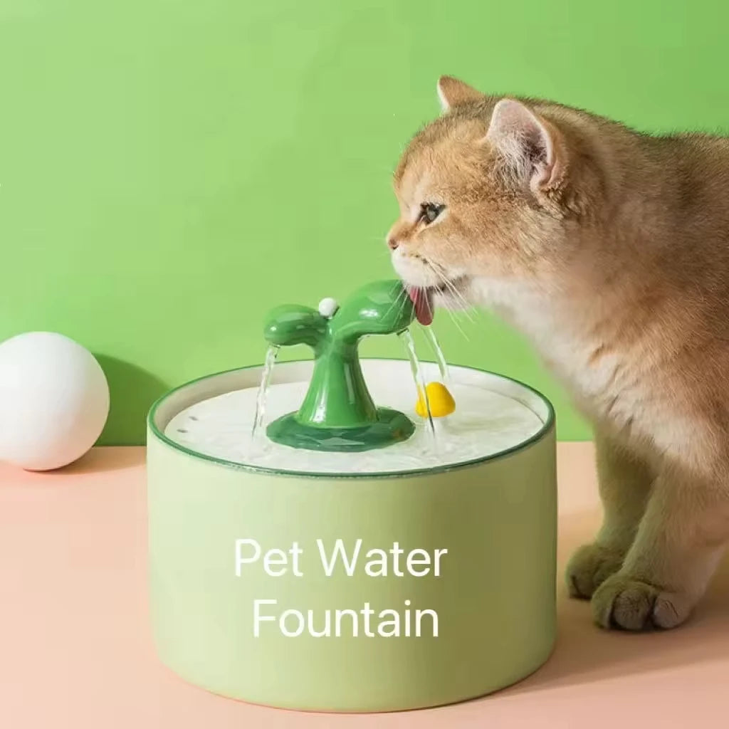 Ceramic Cat Water Fountain 1L