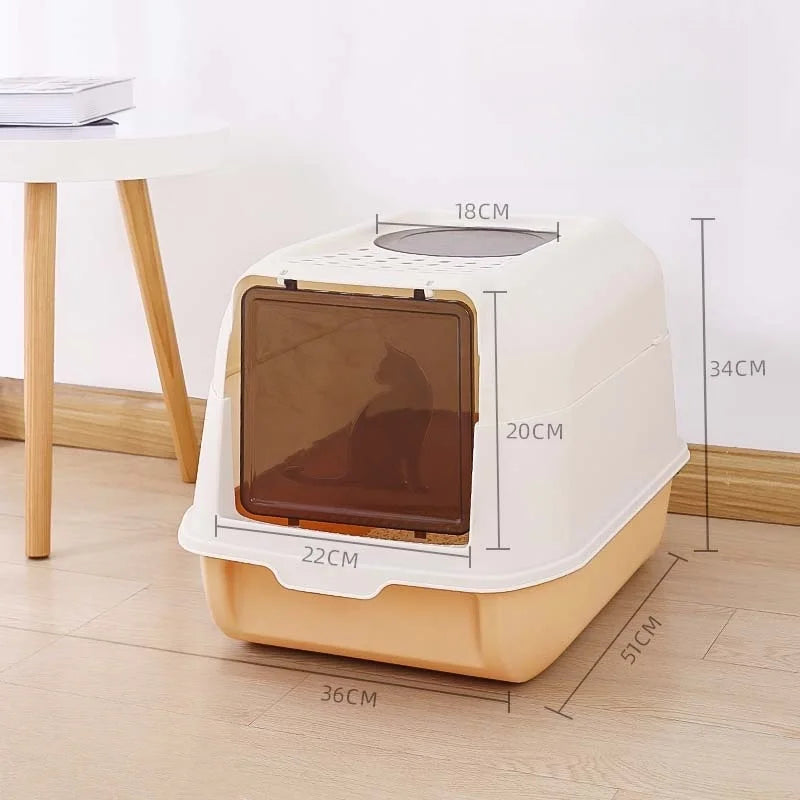 Enclosed Cat Litter Box with Lid