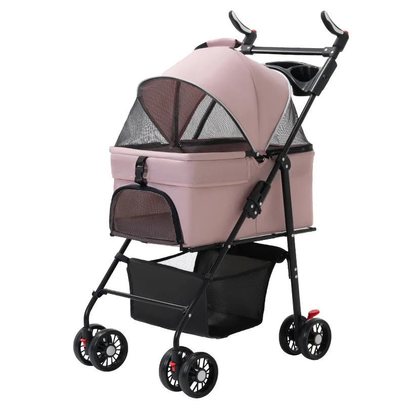 3-in-1 Pet Stroller for Dogs & Cats