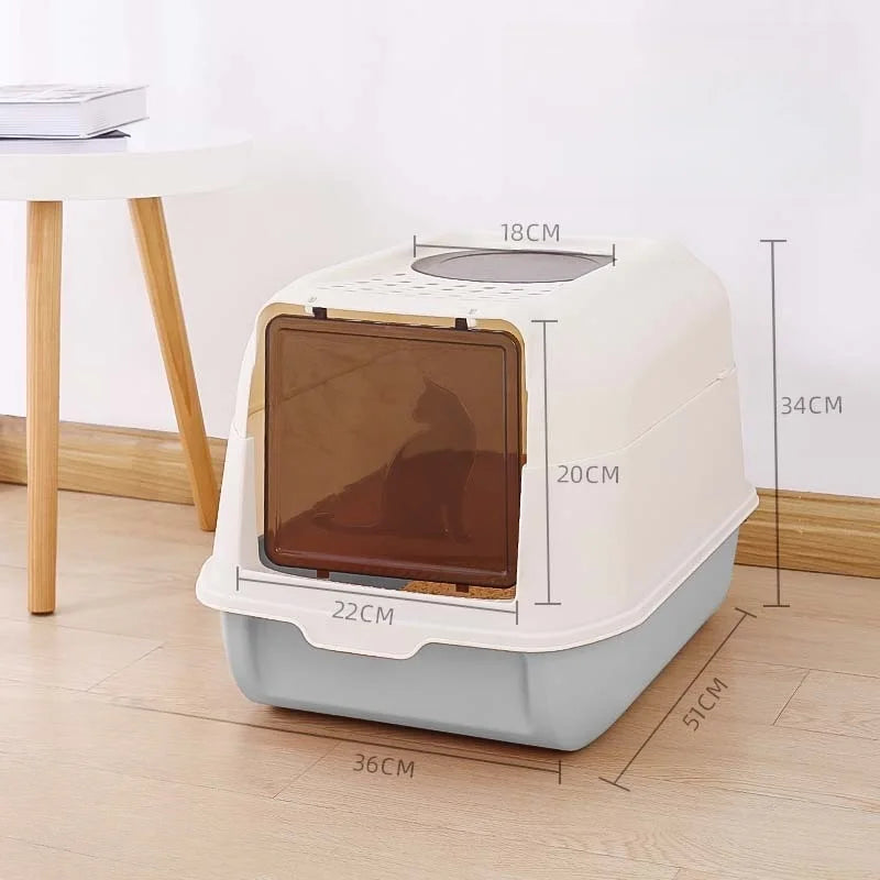 Enclosed Cat Litter Box with Lid