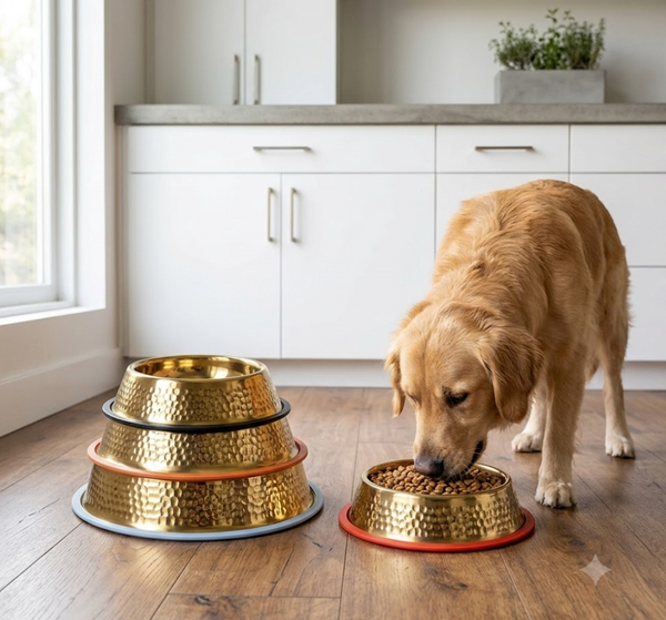 Stainless Steel Dog Bowls – Non-Slip Pet Food & Water Bowl with Rubber Base, Durable Cat & Dog Feeding Bowls Dishwasher Safe | Pawsquare