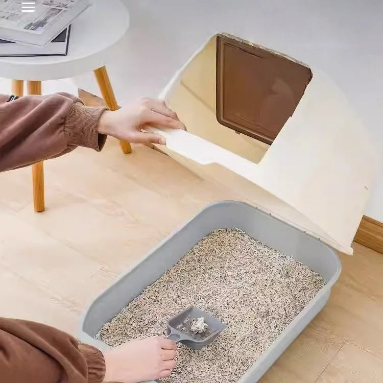Enclosed Cat Litter Box with Lid