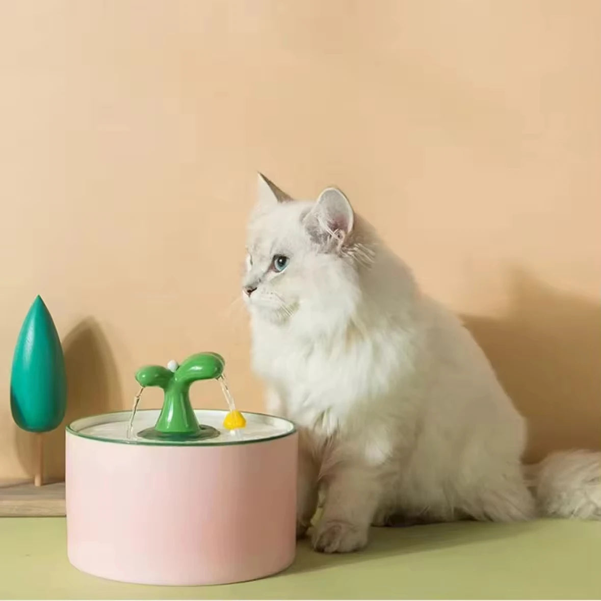 Ceramic Cat Water Fountain 1L