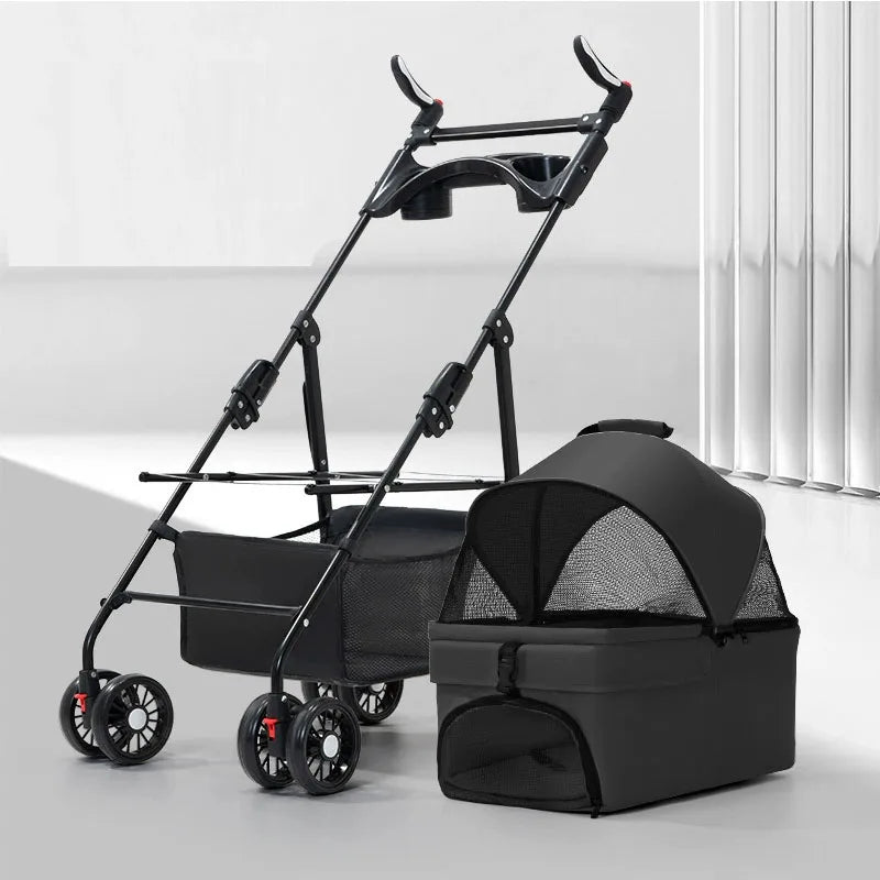 3-in-1 Pet Stroller for Dogs & Cats
