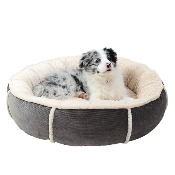 Warm Dog Bed with Heated Mat – Anti-Slip Calming Pet Bed for Small & Medium Dogs, Cozy Winter Cat & Dog Bed with Removable Cushion | Pawsquare