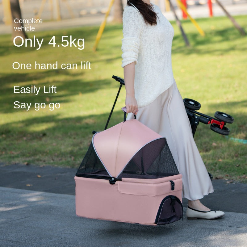 3-in-1 Pet Stroller for Dogs & Cats