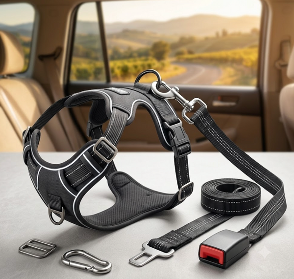 Dog Seat Belt for Car – Adjustable Reflective Pet Safety Seatbelt Leash, Nylon Car Harness Restraint for Dogs & Cats | Pawsquare