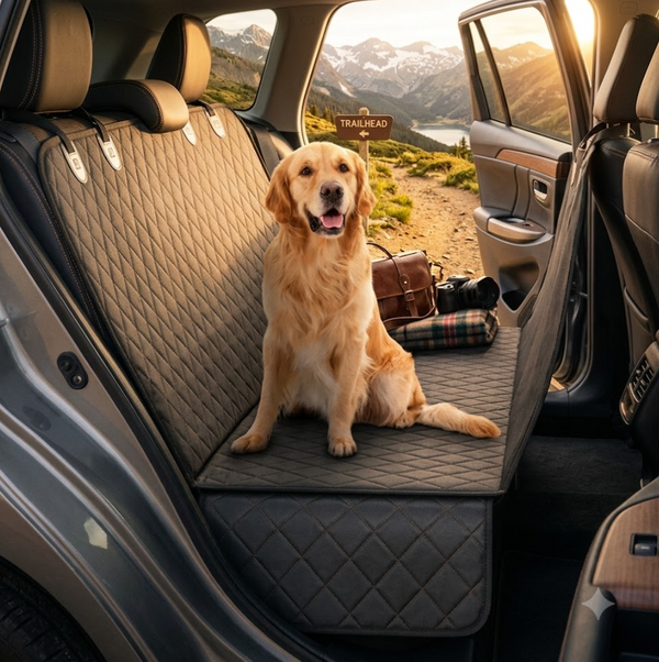 Dog Car Seat Cover for Back Seat – Waterproof Pet Seat Protector & Hammock, Nonslip Scratch-Proof Dog Car Hammock for Cars, Trucks & SUVs | Pawsquare
