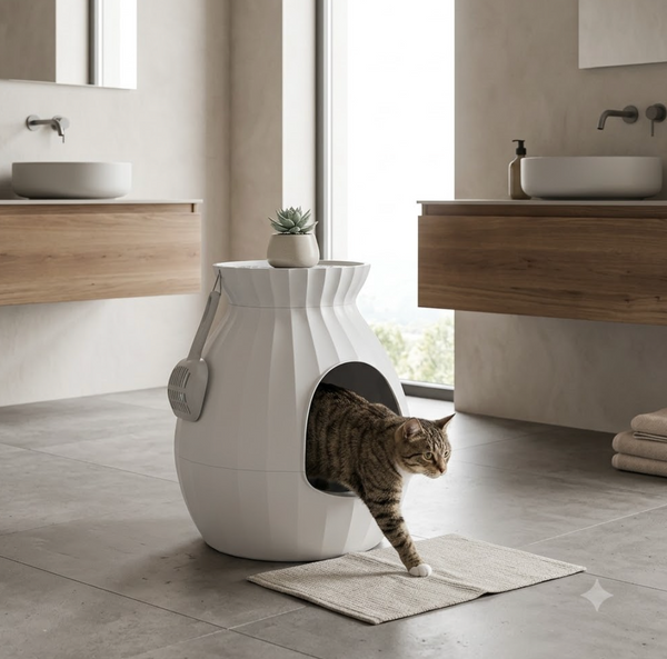 Smart Enclosed Cat Litter Box – Large Hooded Automatic Litter Box with Odor Control & Sterilization, Covered Kitty Toilet for Cats | Pawsquare